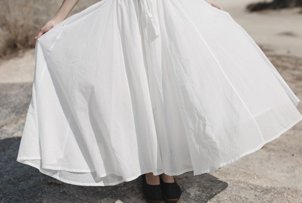 ĐẦM MAXI TRẮNG TRƠN - Hình ảnh 8